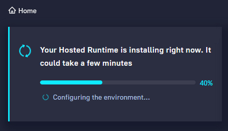 Start the runtime creation process