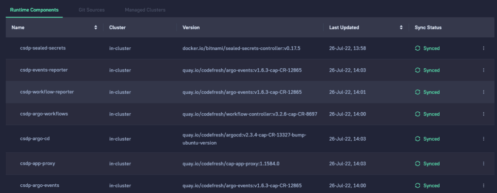 Runtime details